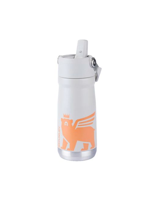 Garrafa Térmica Stanley Flip Straw 500Ml Infantil - Branca/Laranja