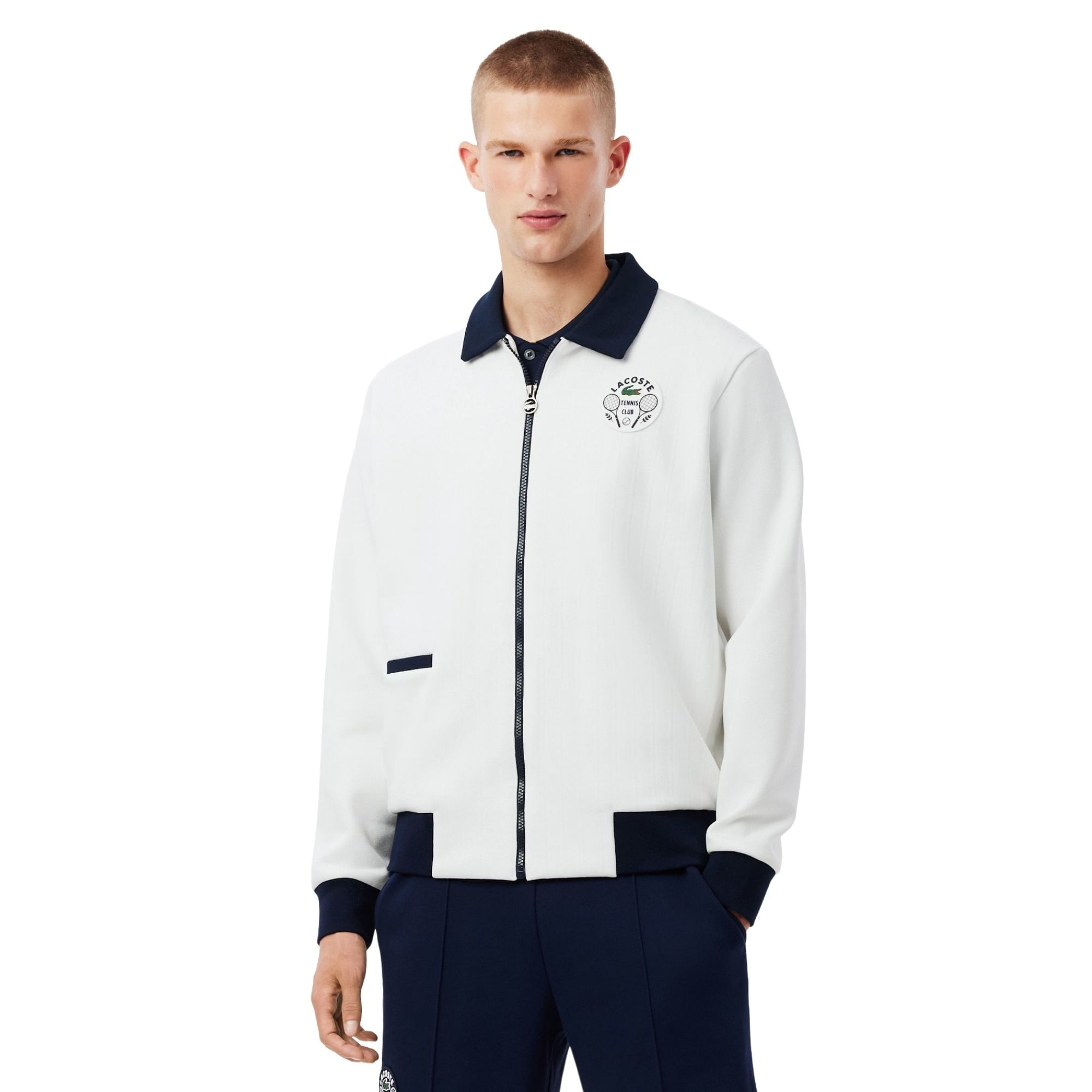 Jaqueta Lacoste Heritage Ultra Dry Masculina - Branca/Azul