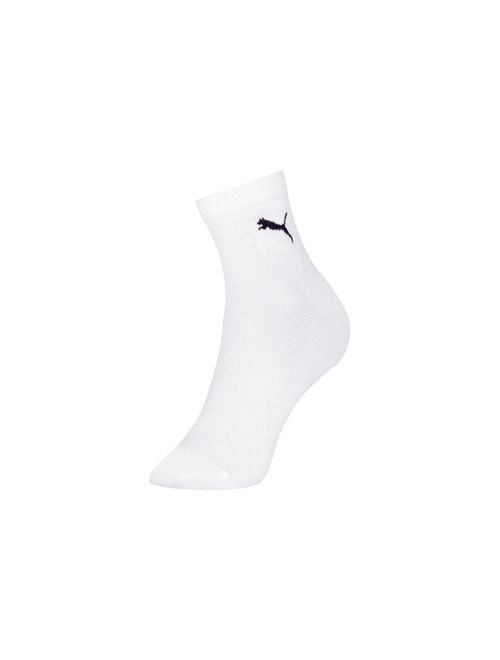 Kit Meia Puma Cano Médio 3 Pares Unissex - Branca/Multicolor