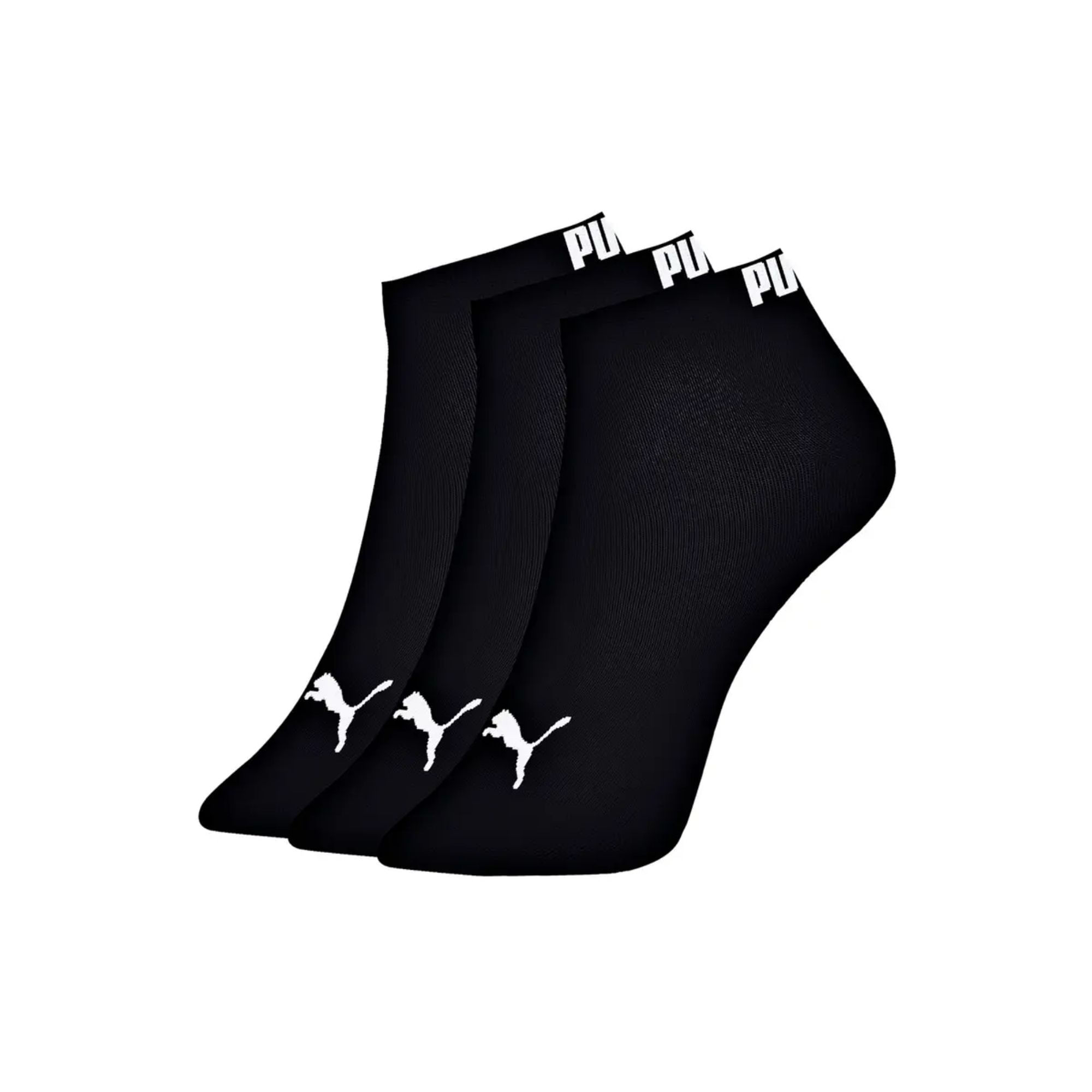 Kit Meia Puma Cano Curto 3 Pares Unissex - Preta