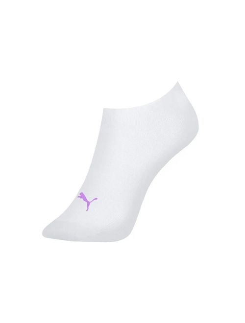 Kit Meia Sapatilha Puma Invisível 3 Pares Feminina - Branca/Cinza