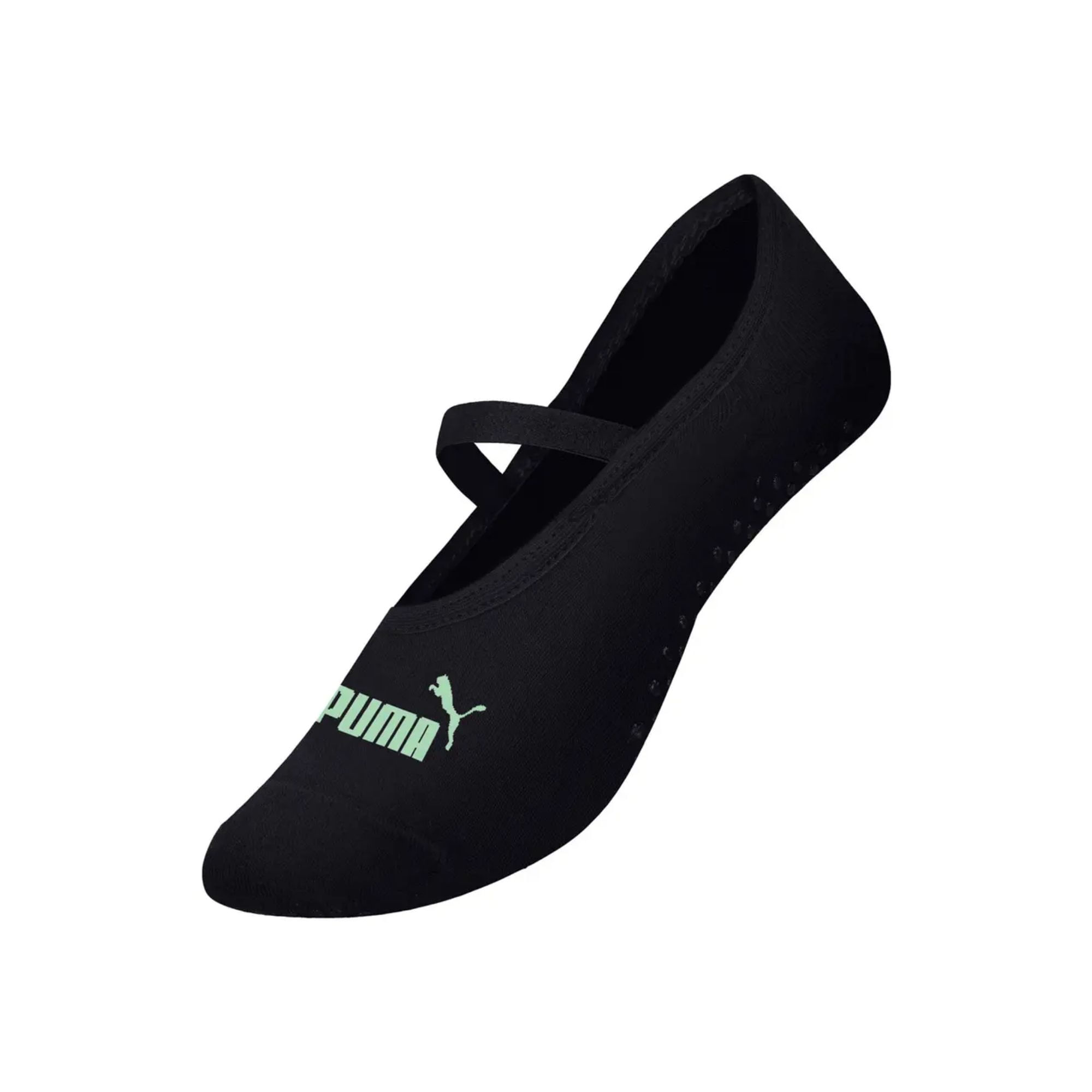 Meia Sapatilha Puma Antiderrapante Feminina - Preta/Verde