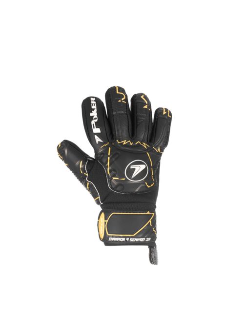 Luva Goleiro Poker Semi Profissional Multiterreno Champion 9 Infantil - Preta