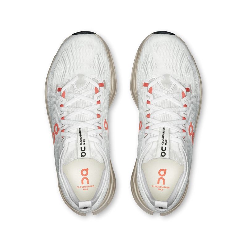 tenis-on-running-cloudsurfer-max-feminino-marfim-salmao