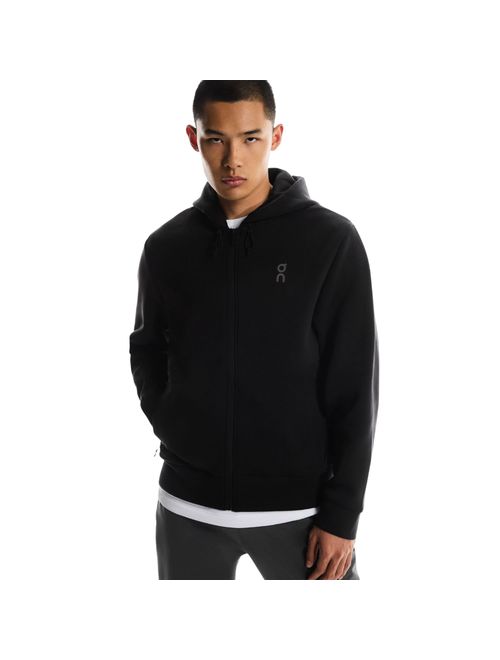 Jaqueta Com Capuz On Running Focus Tec Zip Hoodie Masculina - Preta