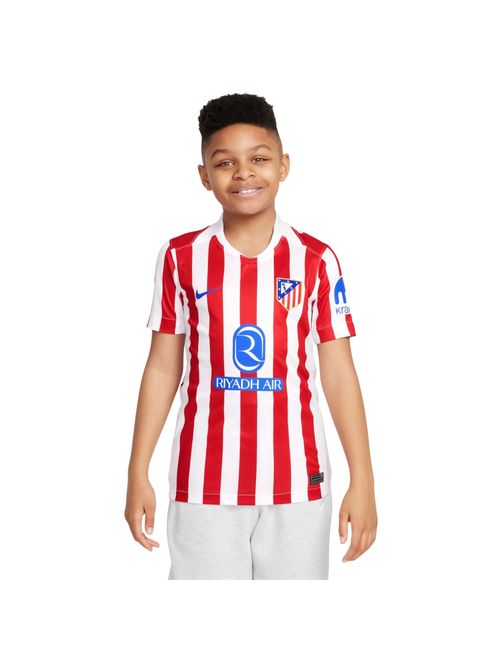 Camisa Atlético De Madrid I 25/26 Nike Torcedor Pro Infantil - Vermelha/Branca