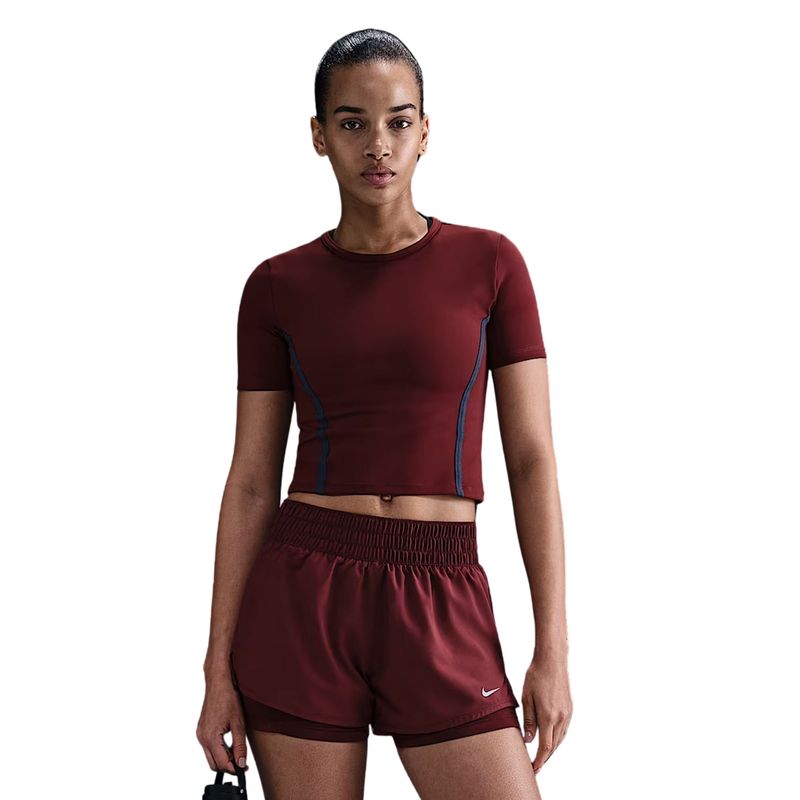 camiseta-nike-one-fitted-dri-fit-feminina-bordo