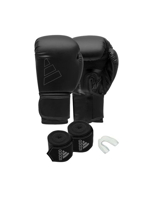 Kit Luva De Boxe Adidas Hybrid 80 Unissex - Preta
