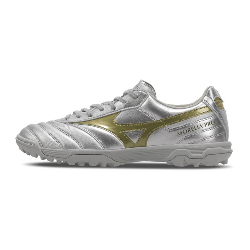 chuteira-society-mizuno-morelia-elite-ii-pro-as-masculina-prata-dourada