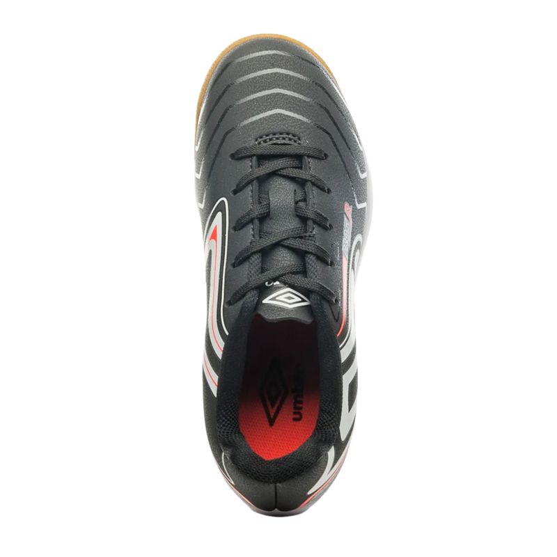 Chuteira-Futsal-Umbro-Pro-5-Jr-Unissex---Preta-Laranja