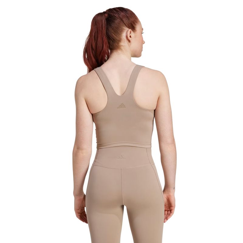top-adidas-all-me-suporte-medio-feminino-marrom