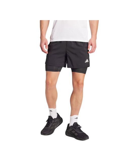 Shorts Adidas The Run Climacool 5 2In1 Masculino - Preto