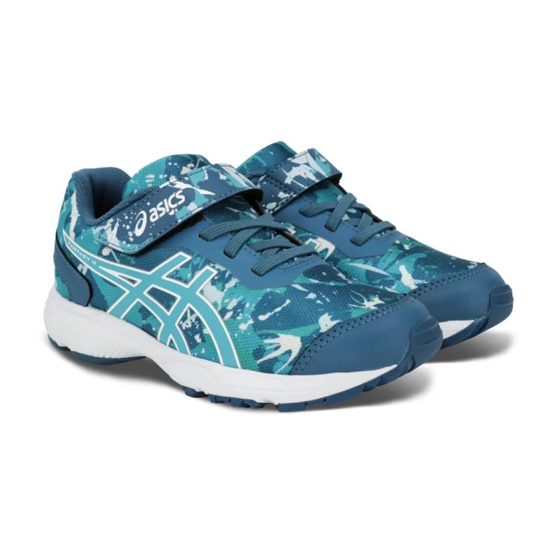 tenis-asics-fantasy-4-infantil-azul-branco