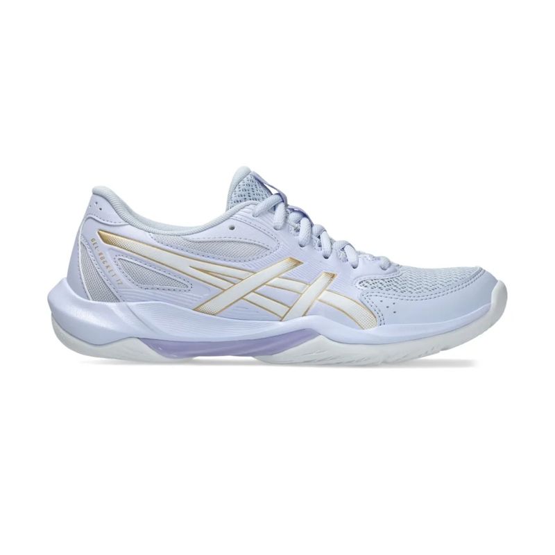 tenis-asics-gel-rocket-12-feminino-azul-dourado