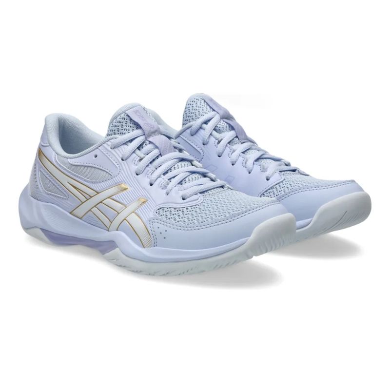 tenis-asics-gel-rocket-12-feminino-azul-dourado