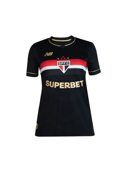 Camisa São Paulo III 25/26 New Balance Feminina Comemorativa - Preta