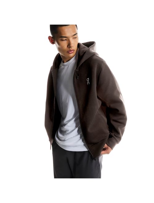 Jaqueta On Running Focus Tech Zip Hoodie Masculina - Marrom