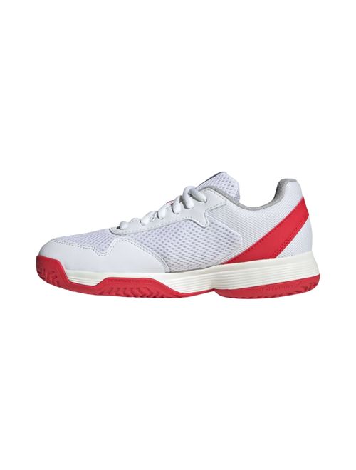 Tênis Adidas Courtflash Tennis Infantil - Branco/Vermelho