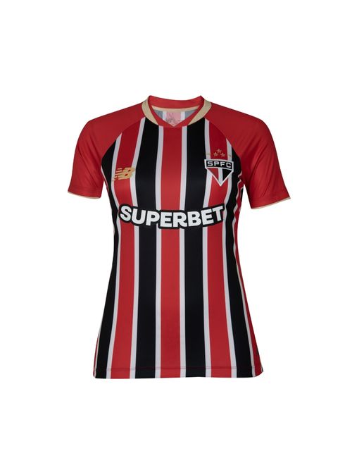Camisa São Paulo II 25/26 New Balance Torcedora Feminina - Vermelha/Branca