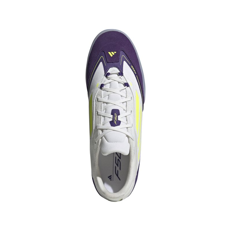 tenis-adidas-f50-messi-freestyle-masculino-branco-roxo