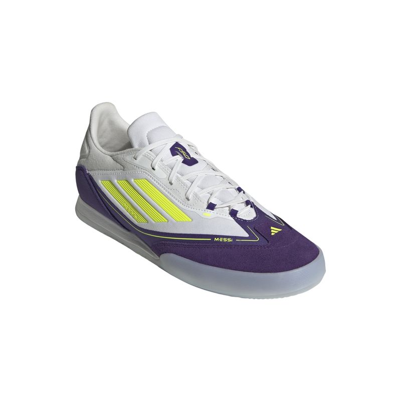 tenis-adidas-f50-messi-freestyle-masculino-branco-roxo