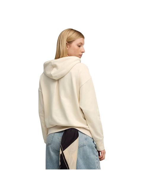Blusão Com Capuz Puma Moletom Her Oversized Feminino - Bege
