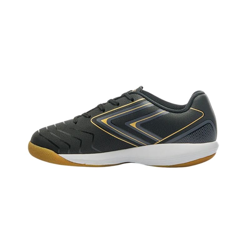 chuteira-futsal-umbro-pro-5-infantil-preta-dourada
