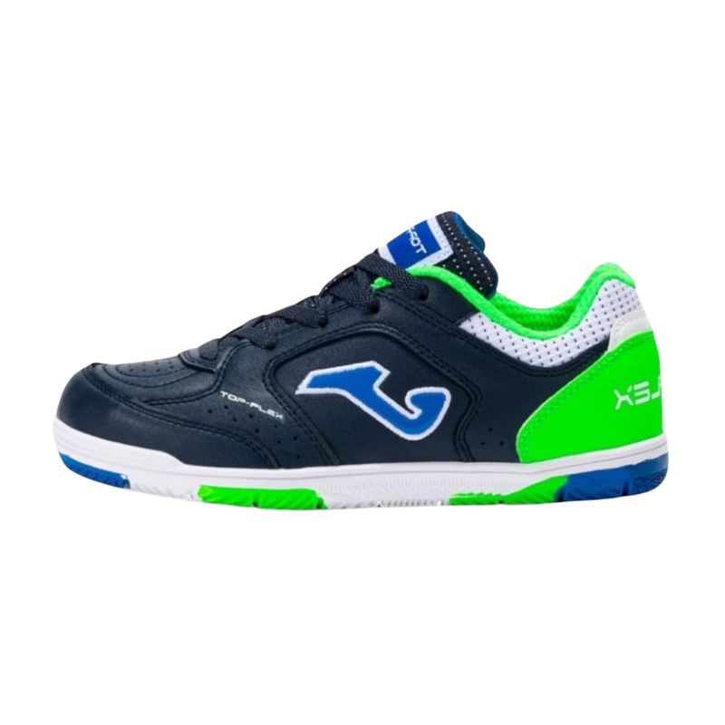 chuteira-futsal-joma-top-flex-jr-infantil-azul-marinho-verde