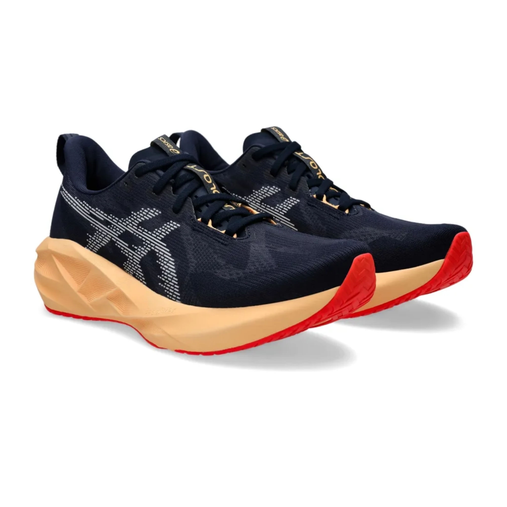 Tênis Asics Novablast 5 Masculino - Preto/Laranja - Bayard Esportes