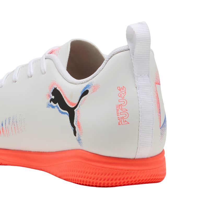 chuteira-futsal-puma-future-8-play-it-infantil-branca-coral