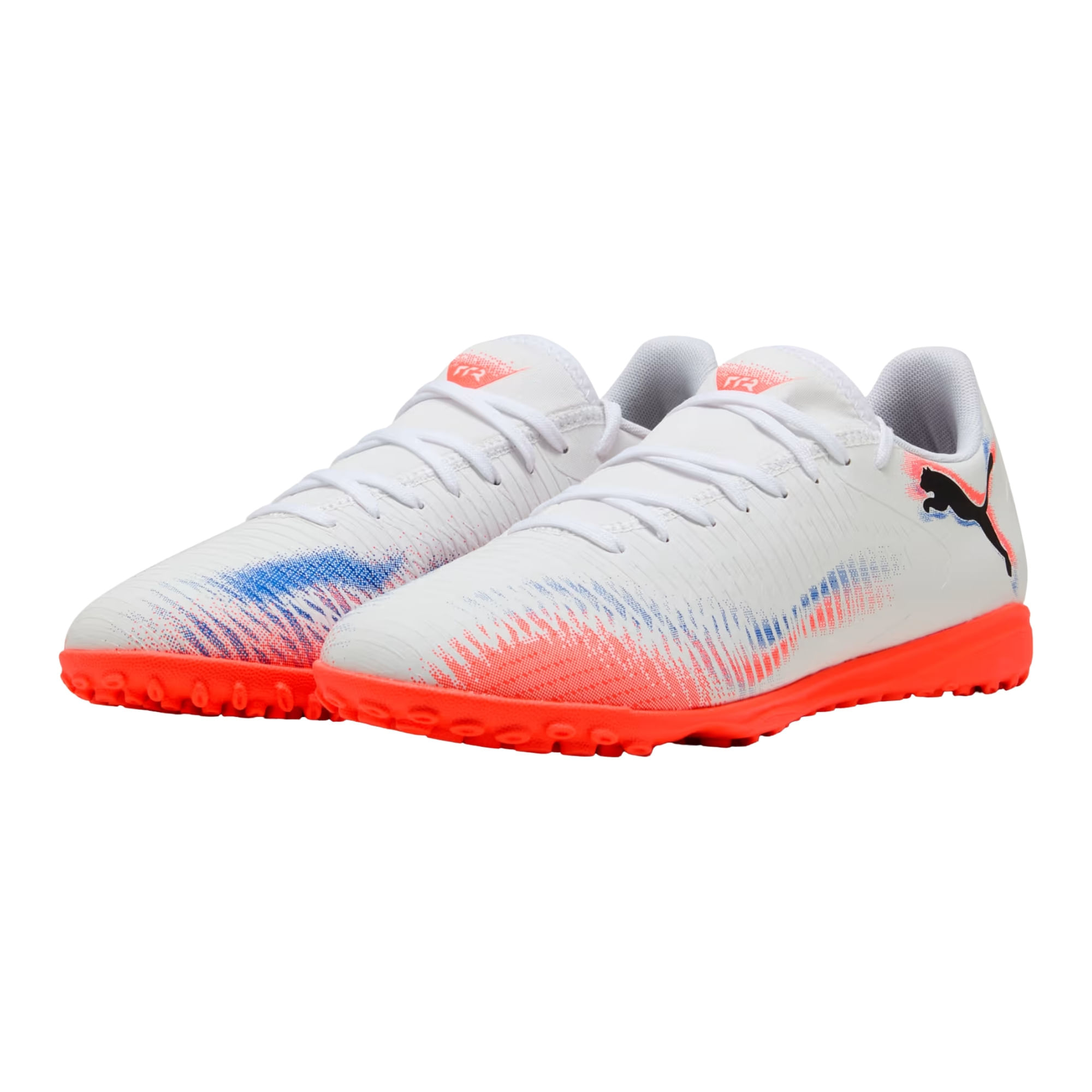 Chuteira Society Puma Future 8 Play TT Unissex - Branca/Coral