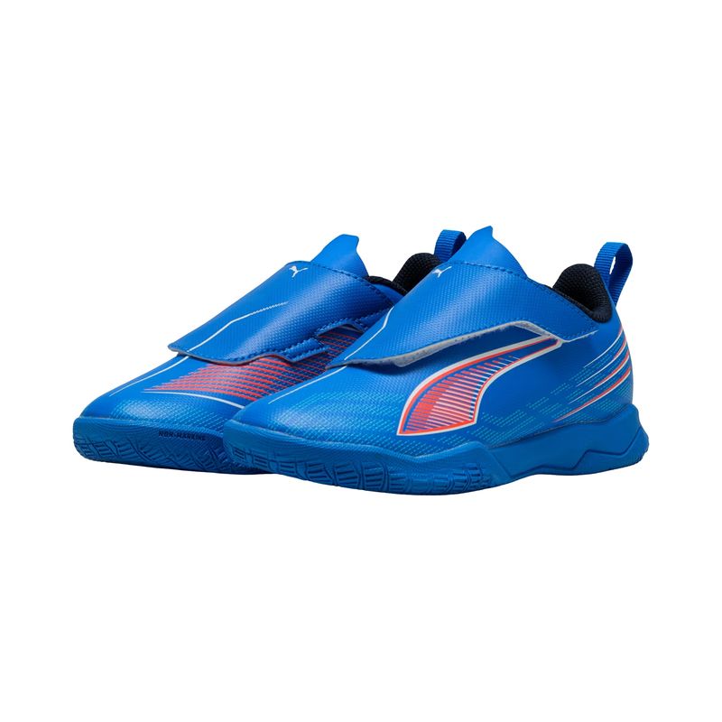 chuteira-futsal-puma-ultra-6-play-velcro-it-infantil-azul