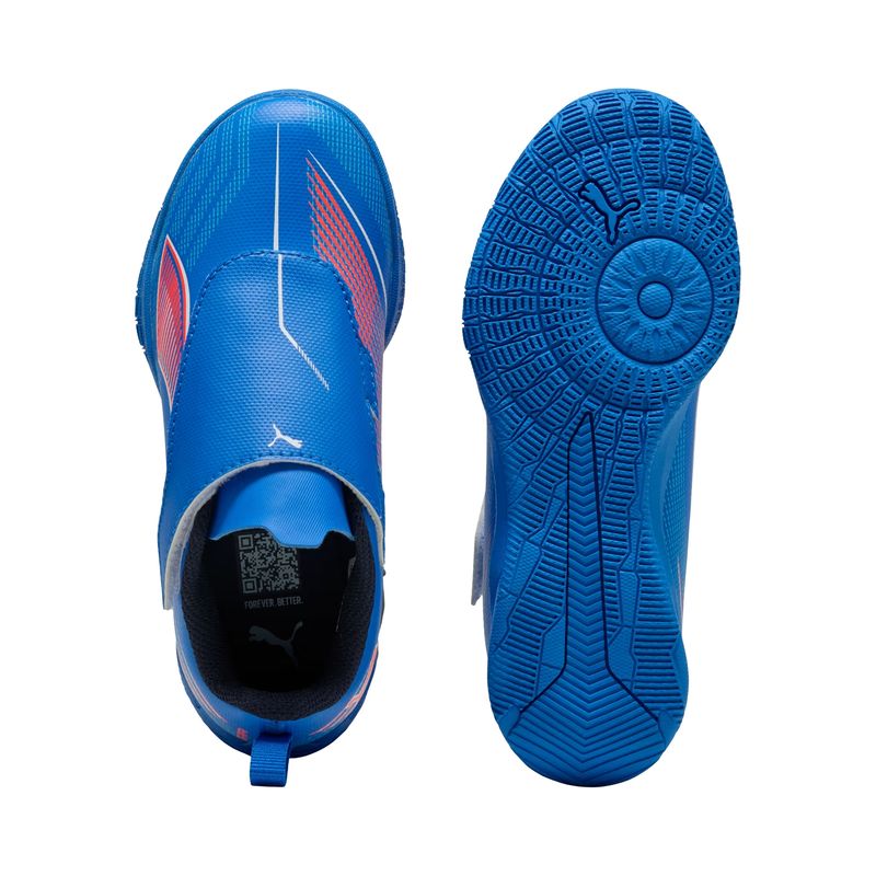 chuteira-futsal-puma-ultra-6-play-velcro-it-infantil-azul