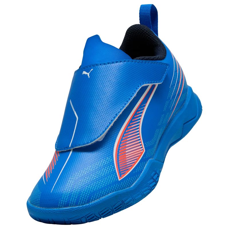 chuteira-futsal-puma-ultra-6-play-velcro-it-infantil-azul