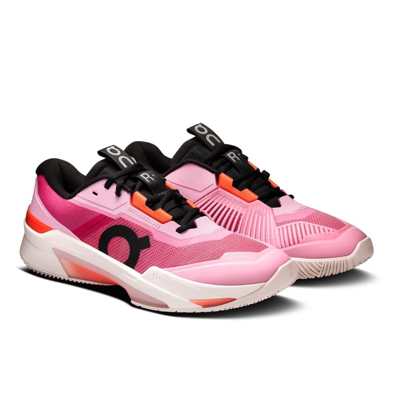 tênis-on-running-the-roger-pro-fire-masculino-rosa-laranja