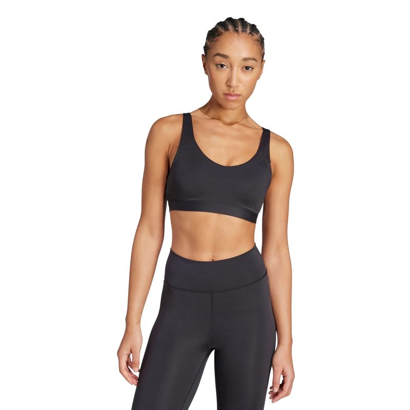 top-adidas-all-me-essentials-suporte-medio-feminino-preto