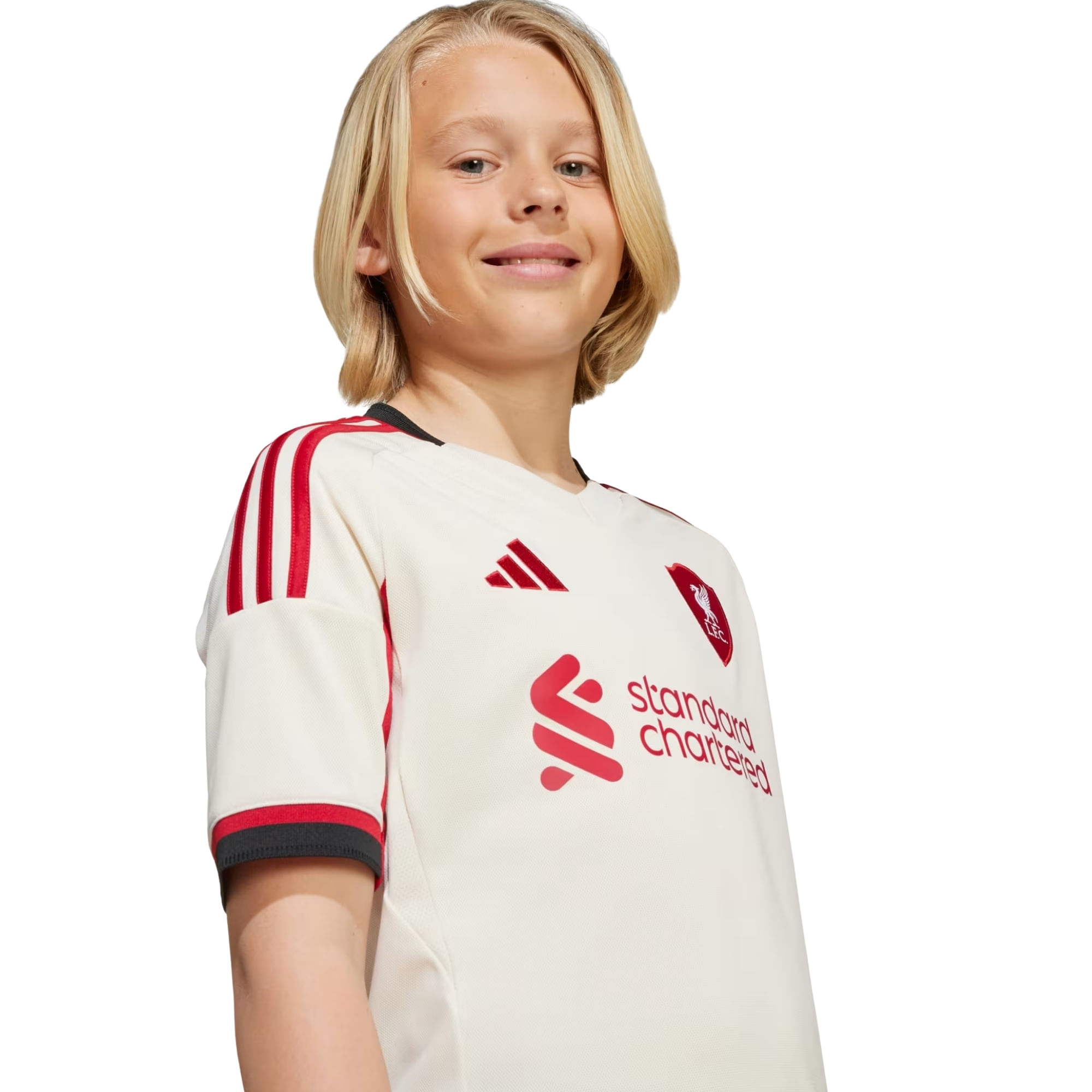 Camisa Liverpool II 25/26 Adidas Infantil - Branca - Bayard Esportes
