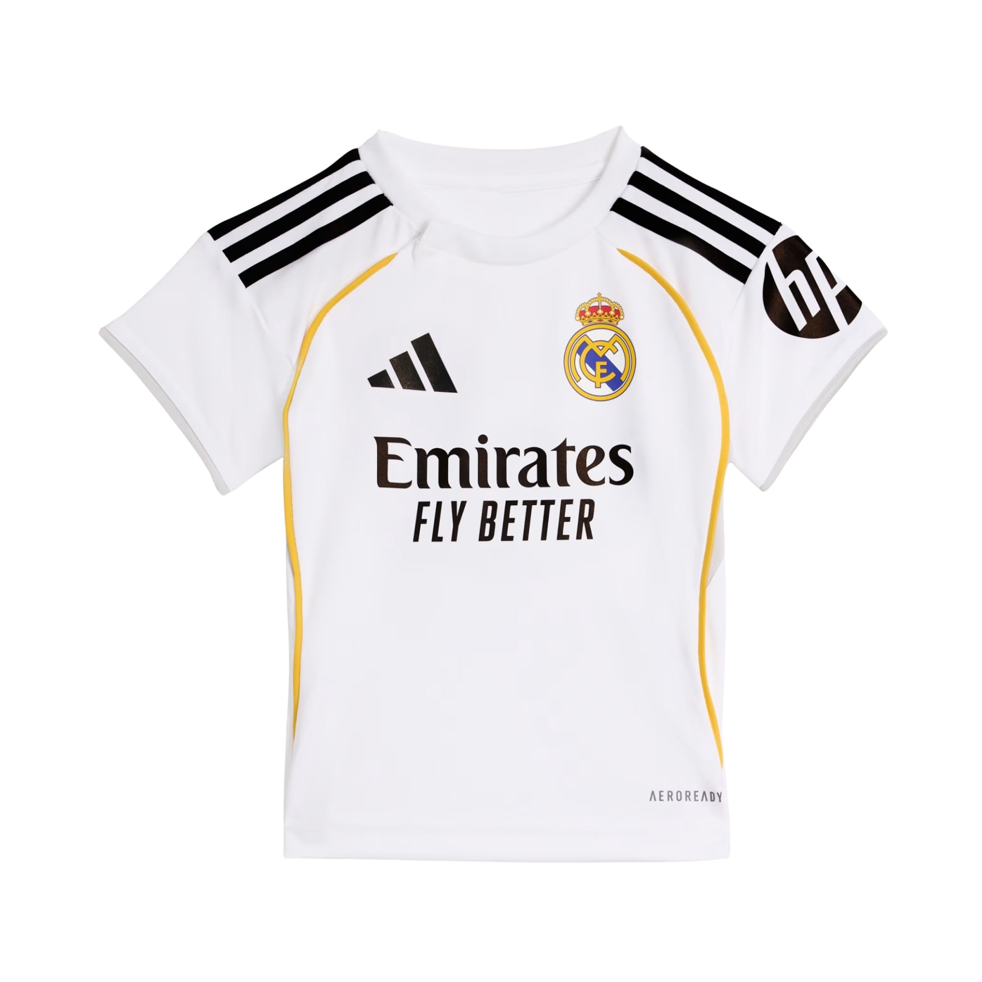 Encontraproduto.com.br - Conjunto Real Madrid I 25/26 Adidas Baby Infantil - Branco