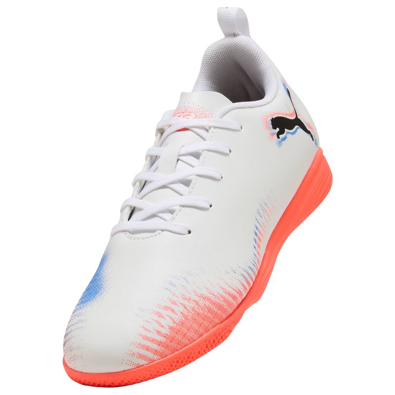 chuteira-futsal-puma-future-8-play-it-infantil-branca-coral