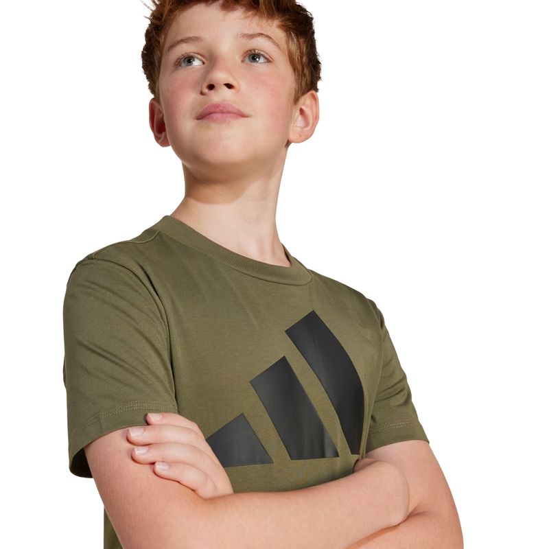 camiseta-adidas-essentials-big-logo-infantil-verde-militar