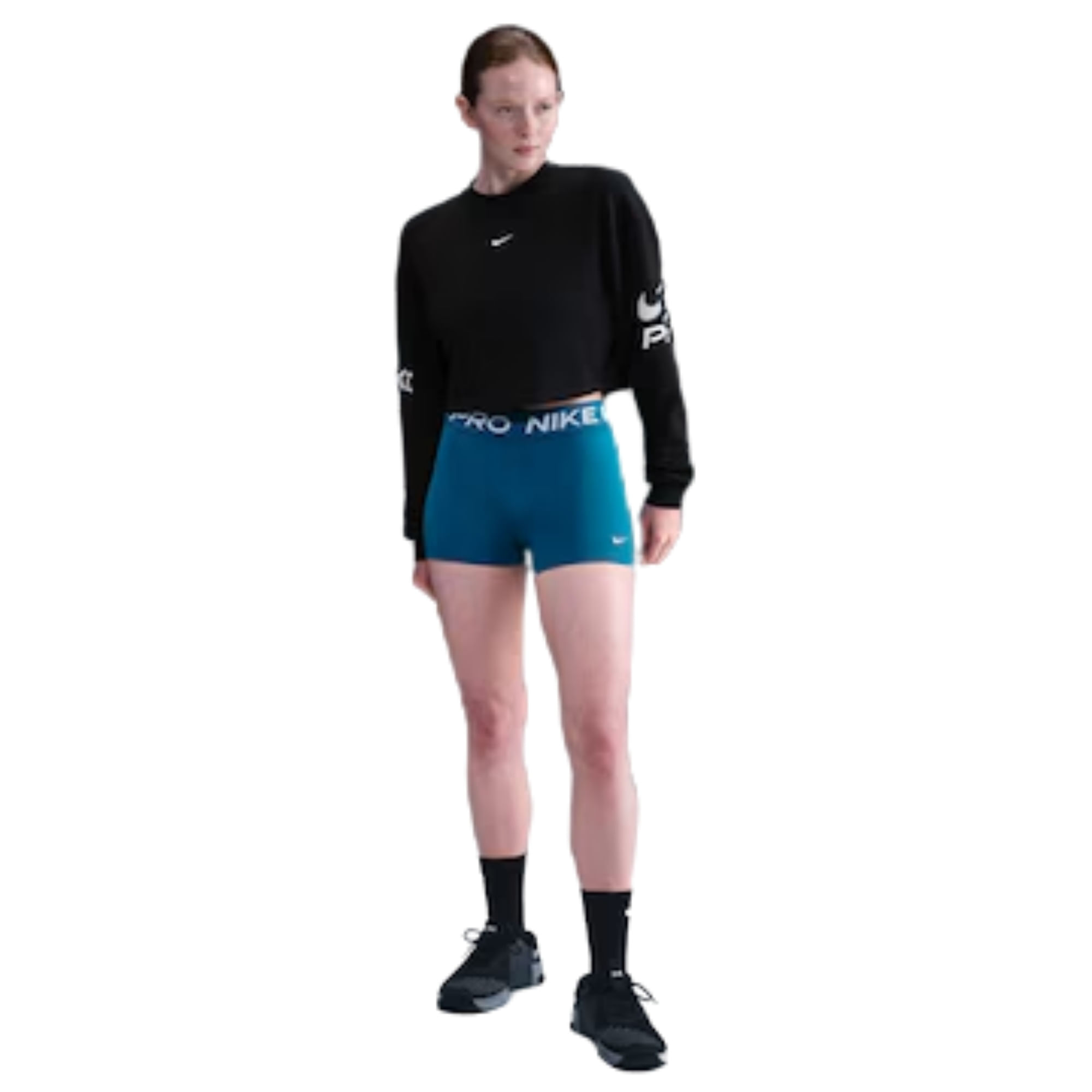 Shorts Nike Pro 3 Pol Feminino - Azul - Bayard Esportes