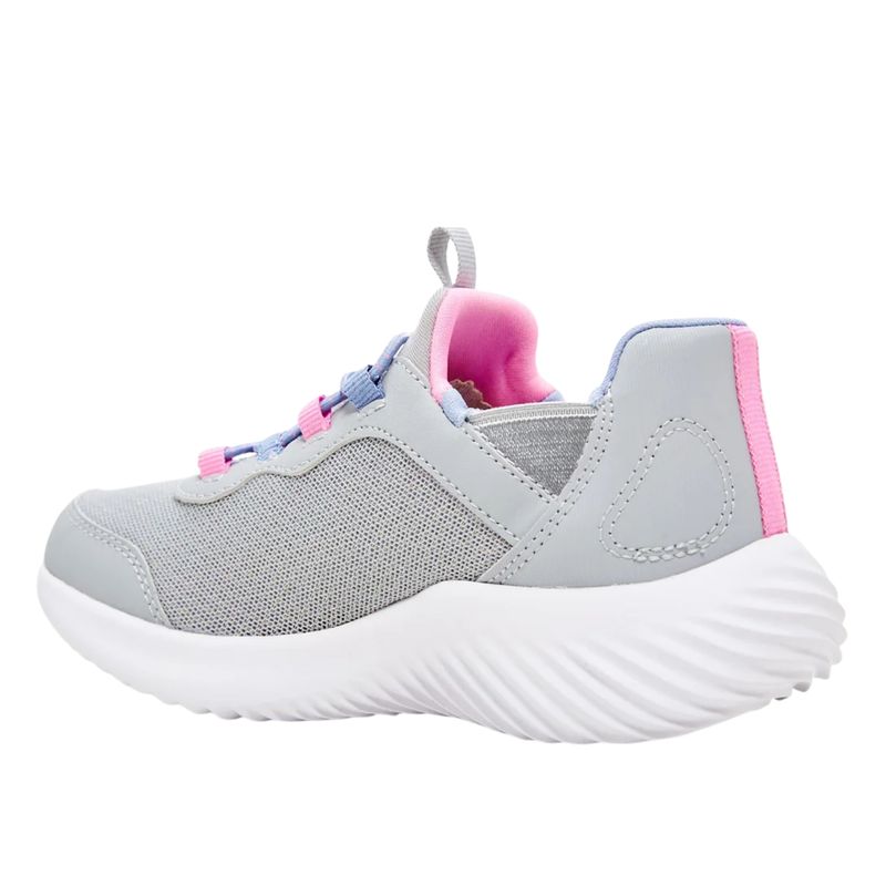 tenis-skechers-bounder-simple-cute-infantil-cinza