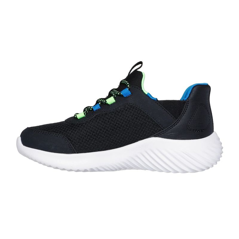 tenis-skechers-bounder-brisk-burst-infantil-preto