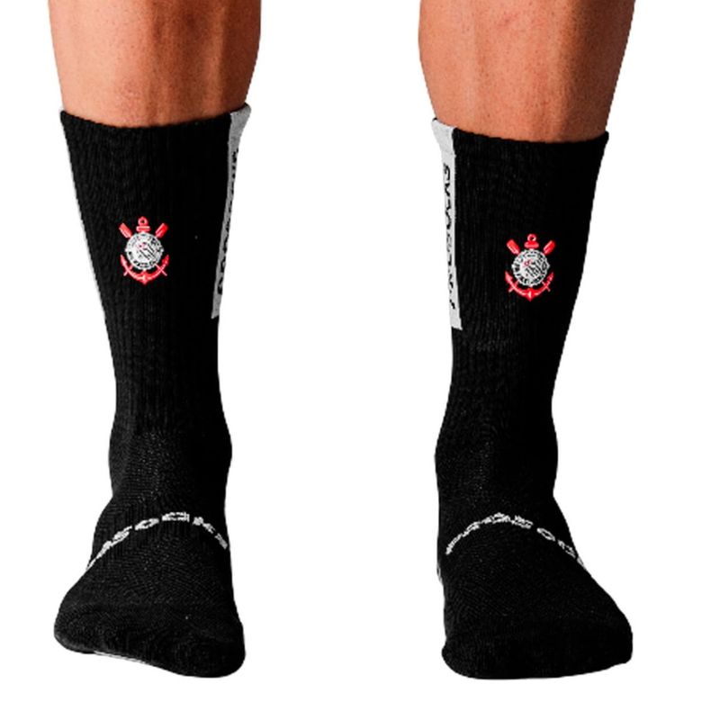 meia corinthians prosocks ultragrip unissex - preta