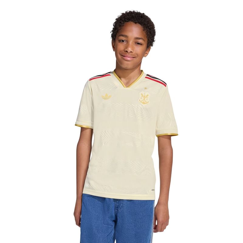 camisa-flamengo-iii-25-26-adidas-infantil-bege