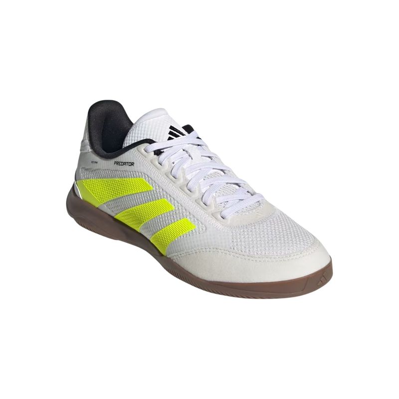 chuteira-futsal-adidas-predator-league-infantil-branca-amarela