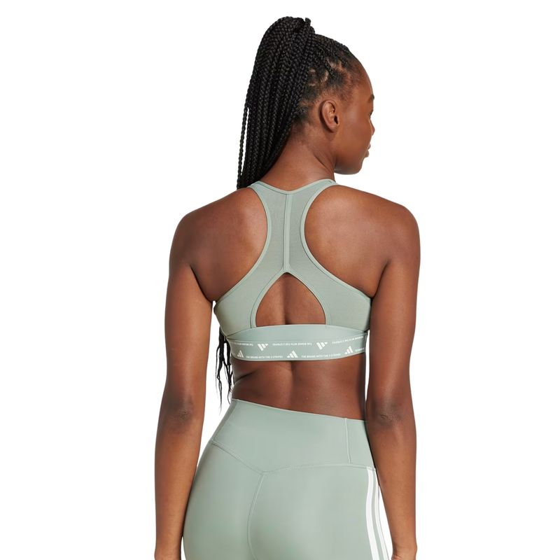 top-adidas-médio-power-react-feminino-verde