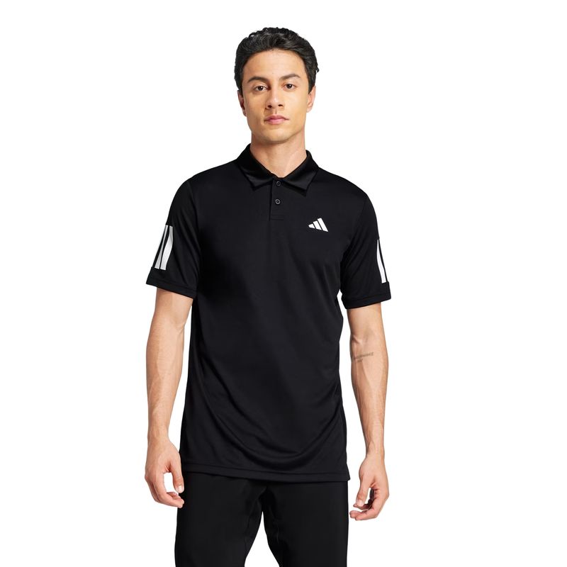 camisa-polo-adidas-club-3-listras-masculina-preta