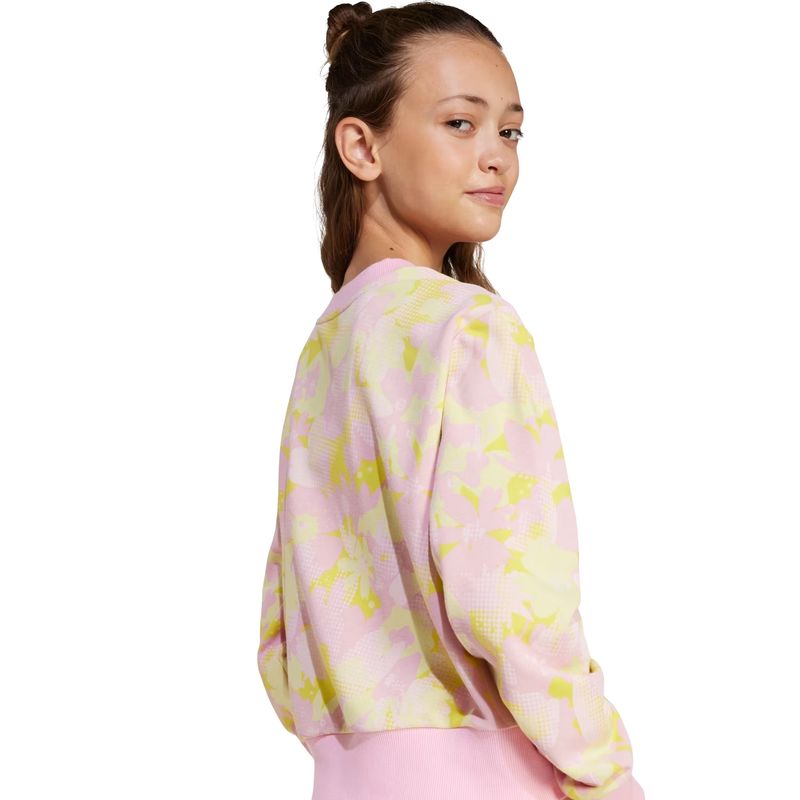 blusão-adidas-moletom-season-essentials-flower-infantil-rosa
