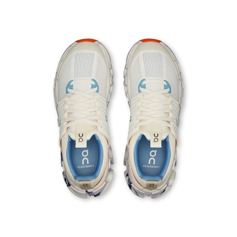 tênis-on-running-cloudswift-youth-infantil-bege-laranja